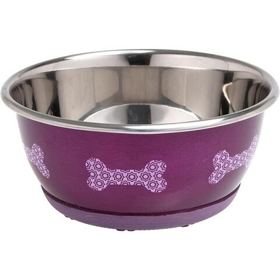 Миска для собак Flamingo Selecta, размер 2, розовый, 13 см