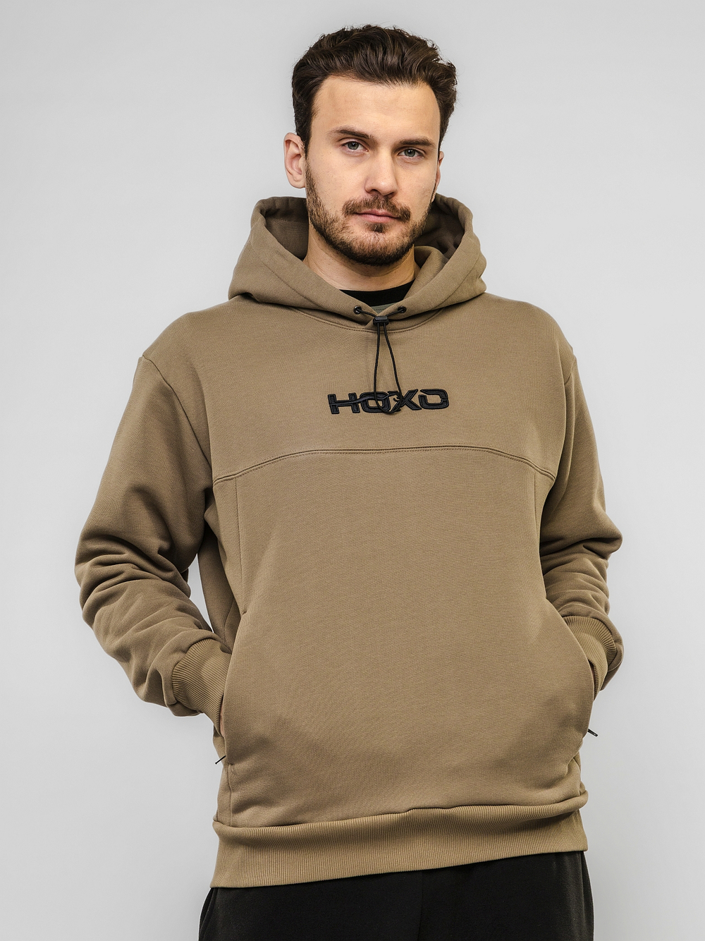 Худи "НОХО" унисекс, цвет "Сухой мох"