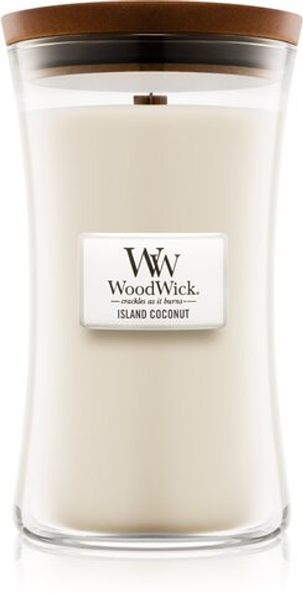 Woodwick Island Coconut - ароматическая свеча с деревянным фитилем /   609.5  g  / GTIN 5038581054681