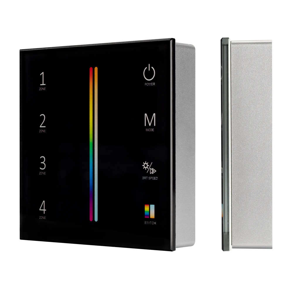 Панель Sens SMART-P55-MULTI Black (3V, 4 зоны, 2.4G) (Arlight, IP20 Пластик, 5 лет) 028310