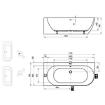 Акриловая ванна Ravak Freedom Corner 170x80 R XC00100040 без гидромассажа