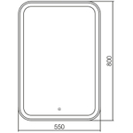 Зеркало Abber See 55 AG6106S с подсветкой с сенсорным выключателем и диммером