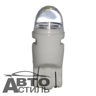 Светодиод 12V T10  2SMD 2835 WHITE CL/PUL 3D Ceramic 2пр 2w(без цок) Прозр 2пр на цок 11249/TC-C TM