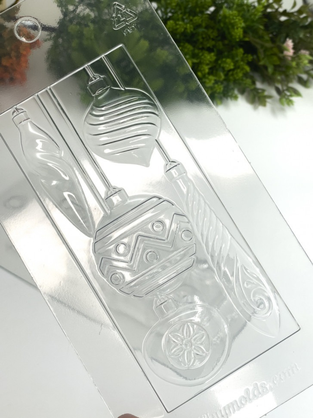 Пластиковая форма для шоколада "Елочные украшения"