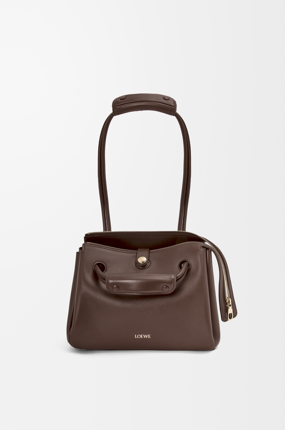 Loewe Маленькая сумка Madrid из мягкой телячьей кожи, темно-каштановый