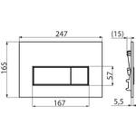 Кнопка для инсталляции ALCAPLAST/Alcadrain М578 прямоуг, ЧЕРНАЯ матовая