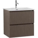 Тумба с раковиной BelBagno 50 UNO-MINI-500-2C-SO-СO+BB-8099-3-50 бежевая матовая