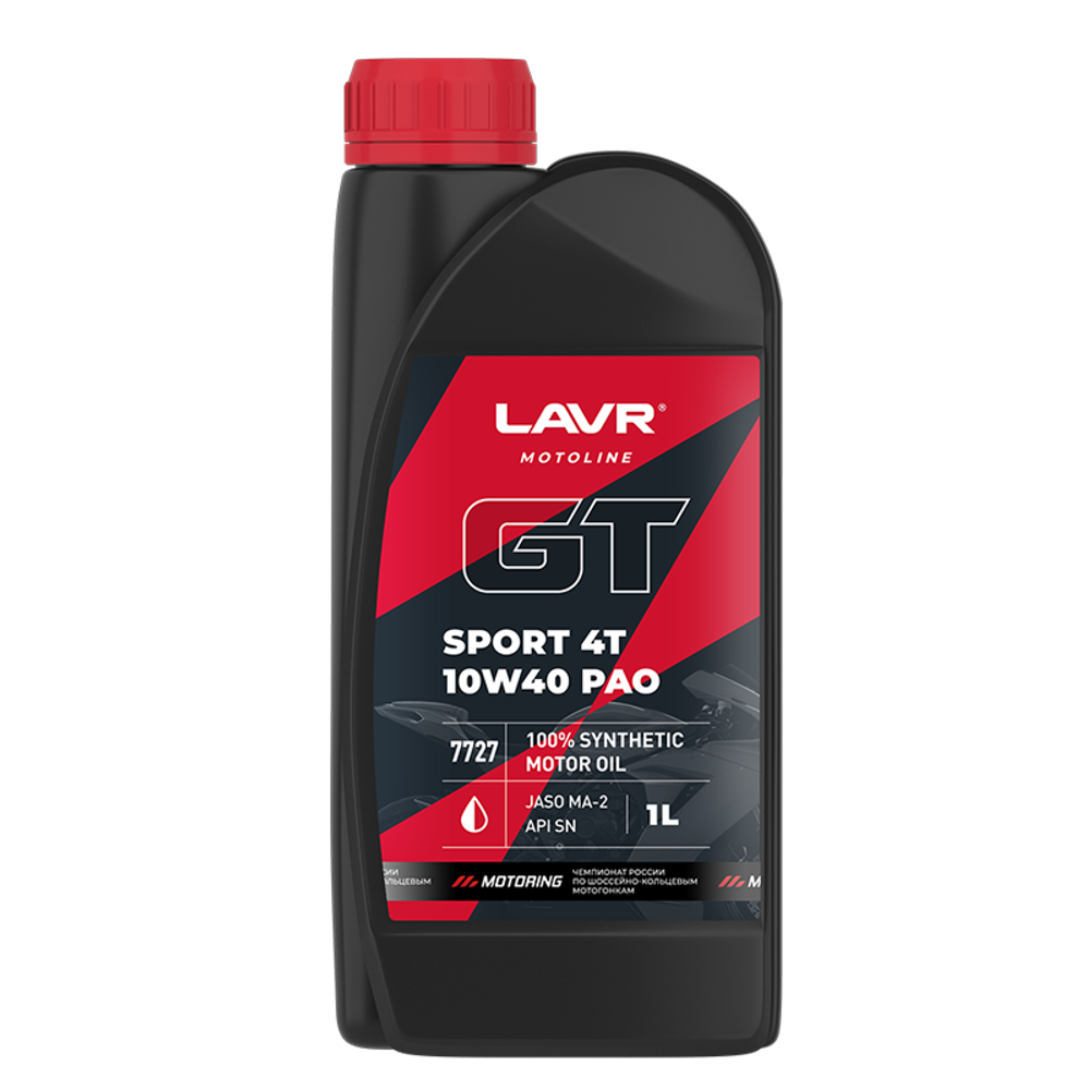 Моторное масло LAVR MOTO GT SPORT 4T, 1 л LN7727