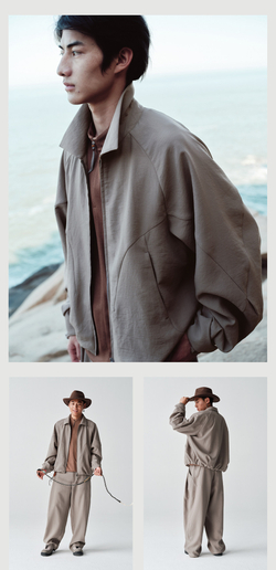 Куртка Nothomme Blue Spring New Lightweight Breathable Water-Repellent Jacket MICROFT Eco-Friendly Turn-Down Collar Oversized