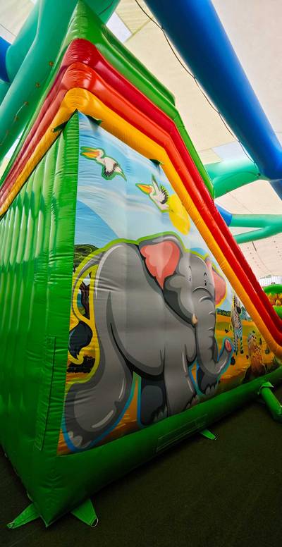 Коммерческий надувной батут «Мир Сафари», 14*7*7,5 м