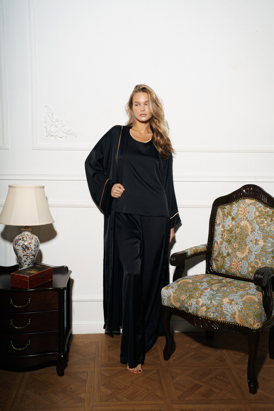 ХАЛАТ МАКСИ ИЗ САТИНА CLASSIC