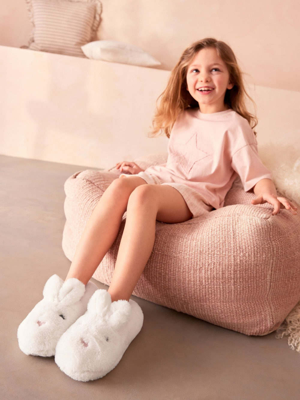 Тапочки домашние для девочки Next Q91-824, Белый