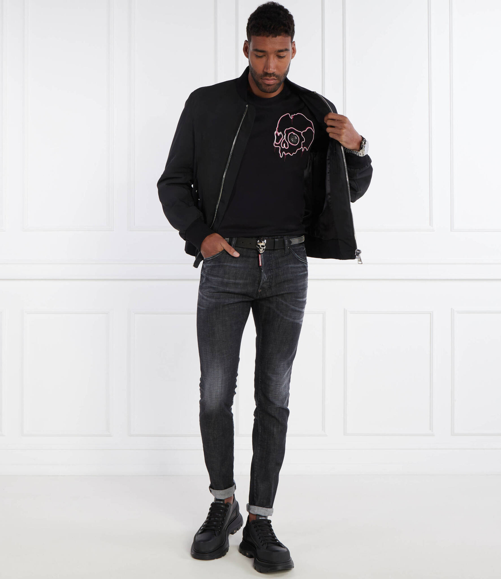 Кожаные кроссовки Alexander McQueen - черный(711108 WIAT6)