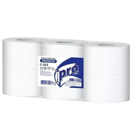 Туалетная бумага PROtissue "PREMIUM" Артикул С352, 215м, 6 рулонов.