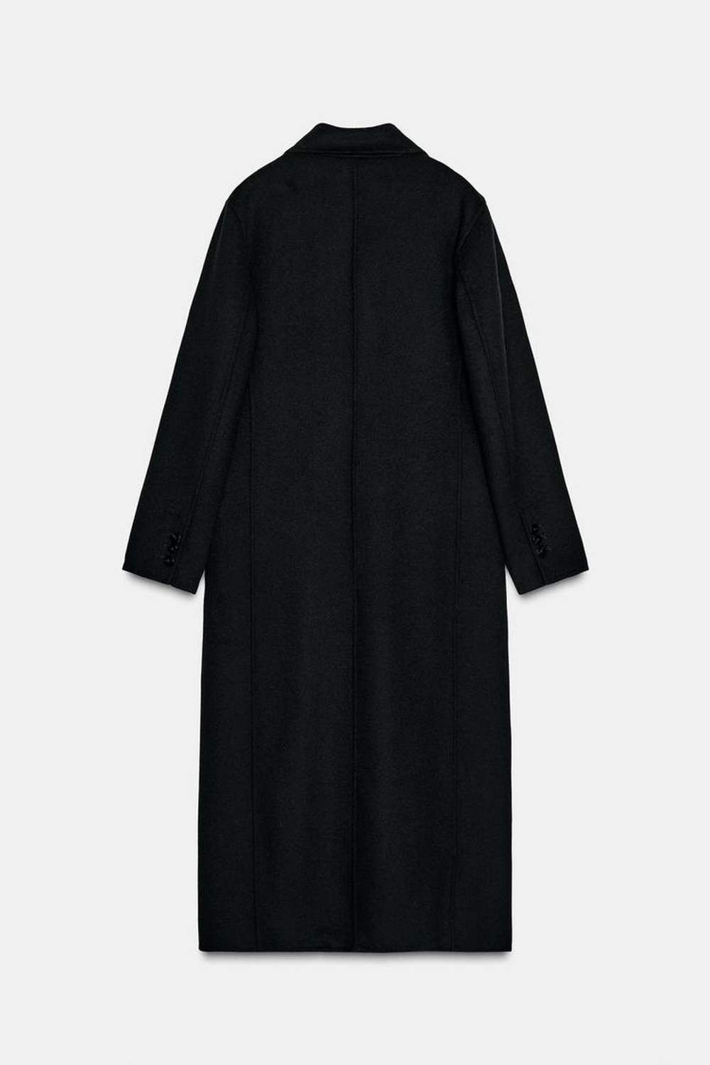 ZARA ПАЛЬТО ИЗ СМЕСОВОЙ ШЕРСТИ — ZW COLLECTION LIMITED EDITION, ЧЕРНЫЙ