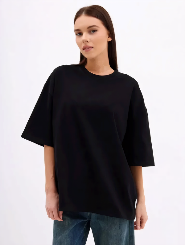 Футболка оверсайз (черный) 200 гр