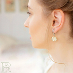 LEFIREL' Серьги серебряные женские "Нелианна" с бусинами из муранского стекла / ювелирные украшения из родированного серебра 925