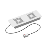 Потолочный модуль 2 вентилятора с термостатом для крыши навесных 19" IT-корпусов ДКС серии STI шириной 600мм, RAL7035