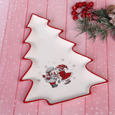 Тарелка керамическая «Новогоднее настроение» Ёлка 24,8*16,8*2,5см