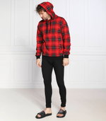Худи checked sweat hood Hugo Bodywear - красный(50480234)