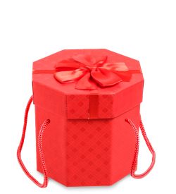 WG-94-D Коробка подарочная «Многогранник» цв.красный