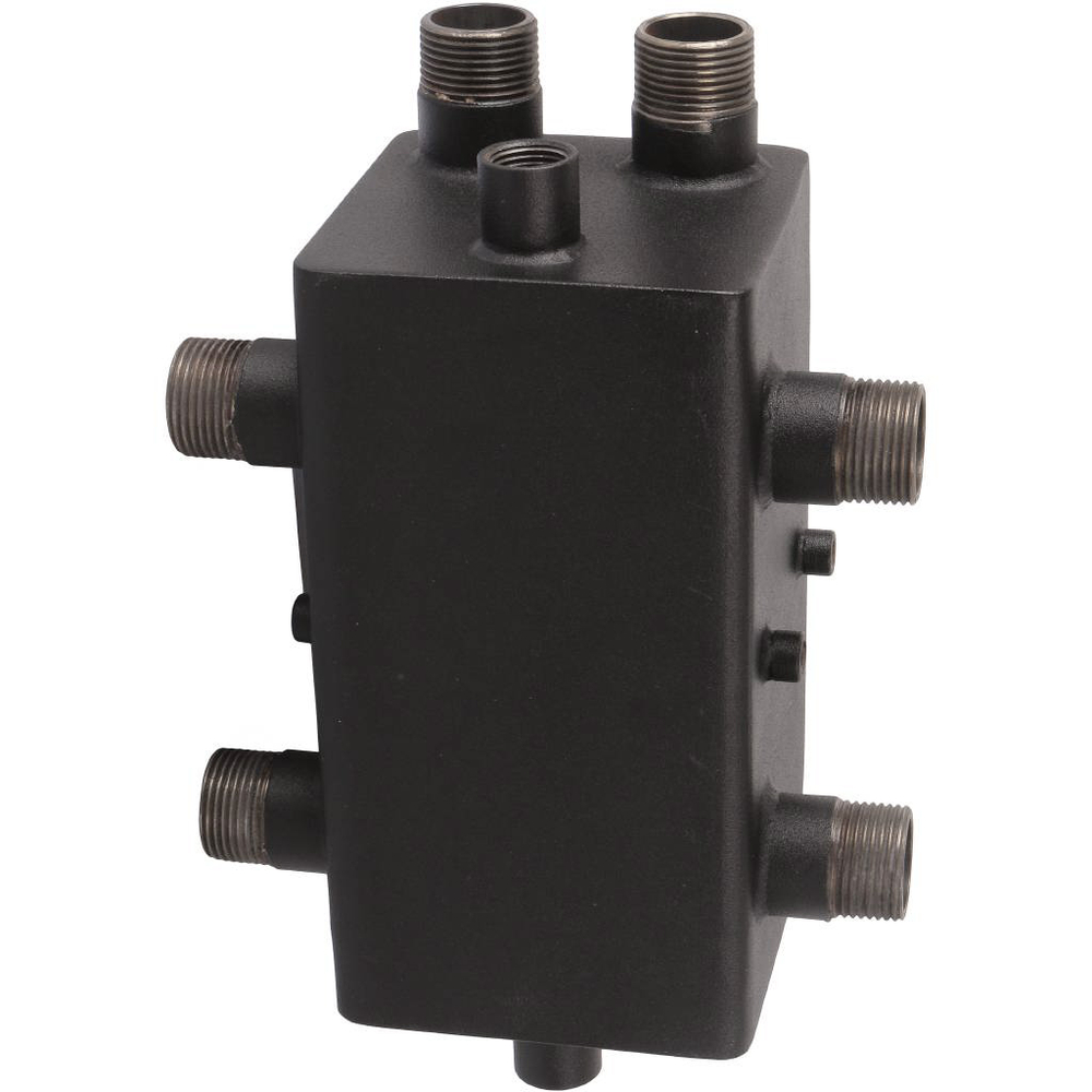 Коллектор котельной разводки c гидроразделителем ROMMER - 1" НР на 2 контура 1" НР (до 30 кВт)