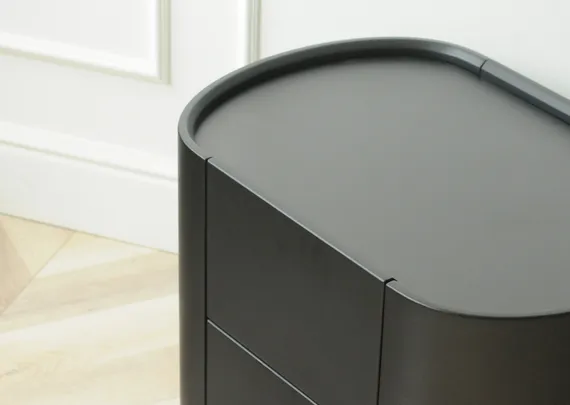 Тумба прикроватная Lagom 2 ящика ширина 60 см (черный)