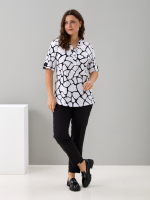 Блузка БЛ-122/белыекамешки