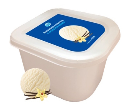 Мороженое сливочное ванильное 1кг. кювет Морозпродукт