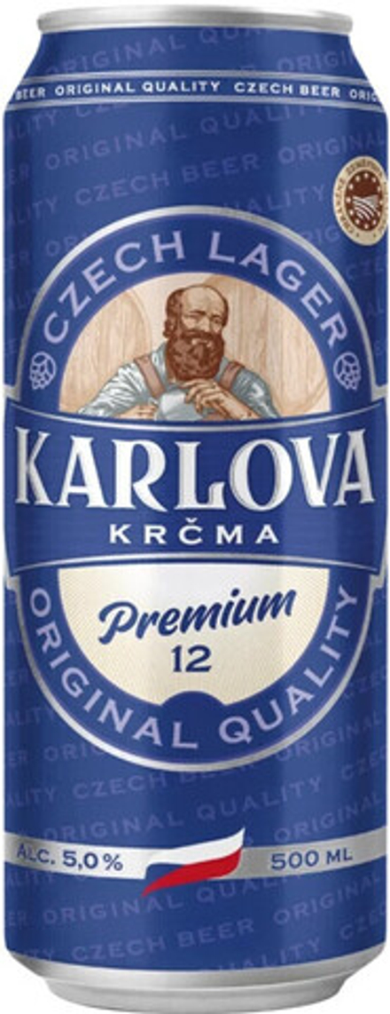 Пиво Карлова Крчма Премиум 12 / Karlova Krcma Premium 12 0.5л - 24шт