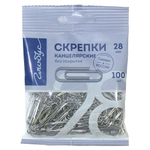 Скрепки 28мм. 100шт. без покрытия (Глобус)