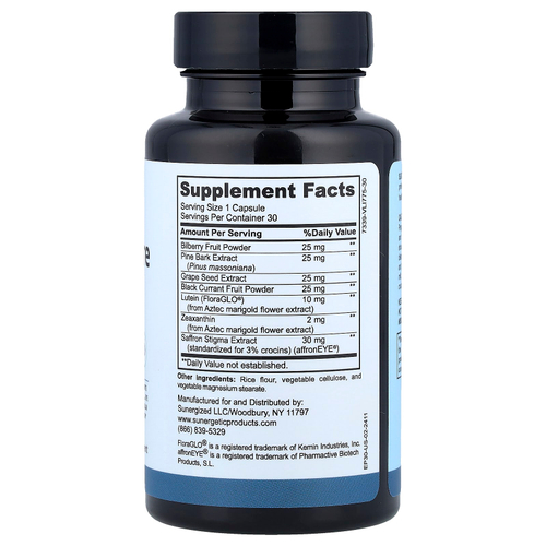 Sunergetic, добавка для поддержания глазного давления, 30 капсул