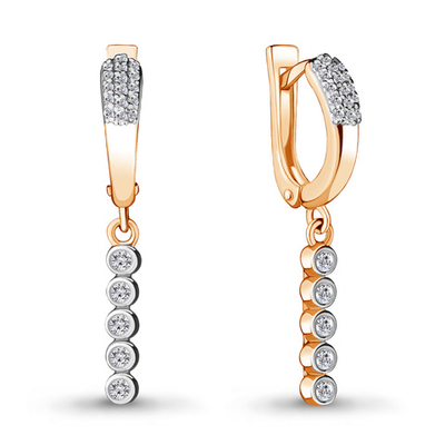 940173Ак Серьги из Золота с бриллиантами