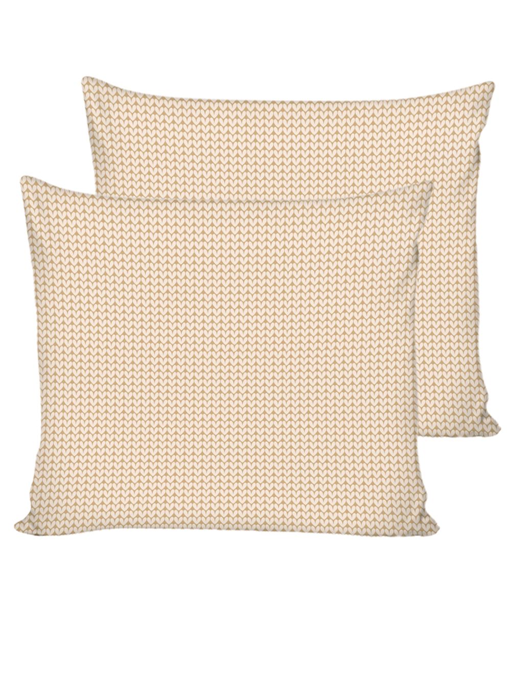Наволочка комплект 2шт Сказка "Вязание на бежевом" 70х70 см, перкаль