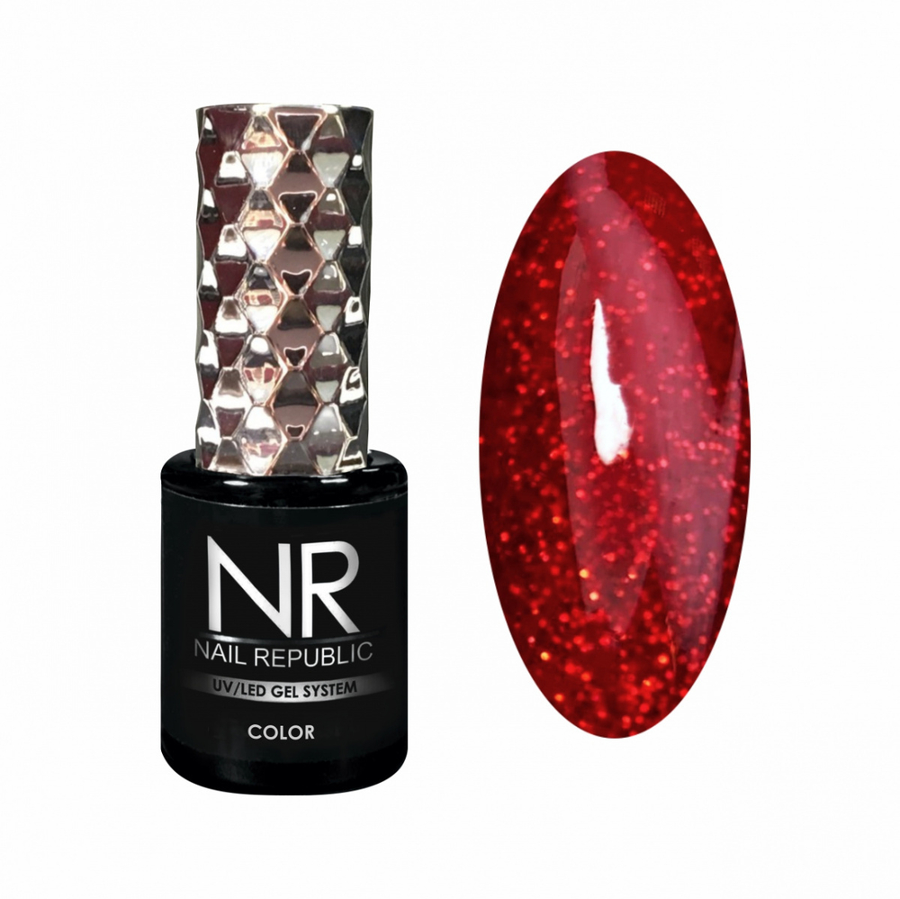 Nail Republic Гель-лак NR-433 Мерцающий рождественский, 10 мл