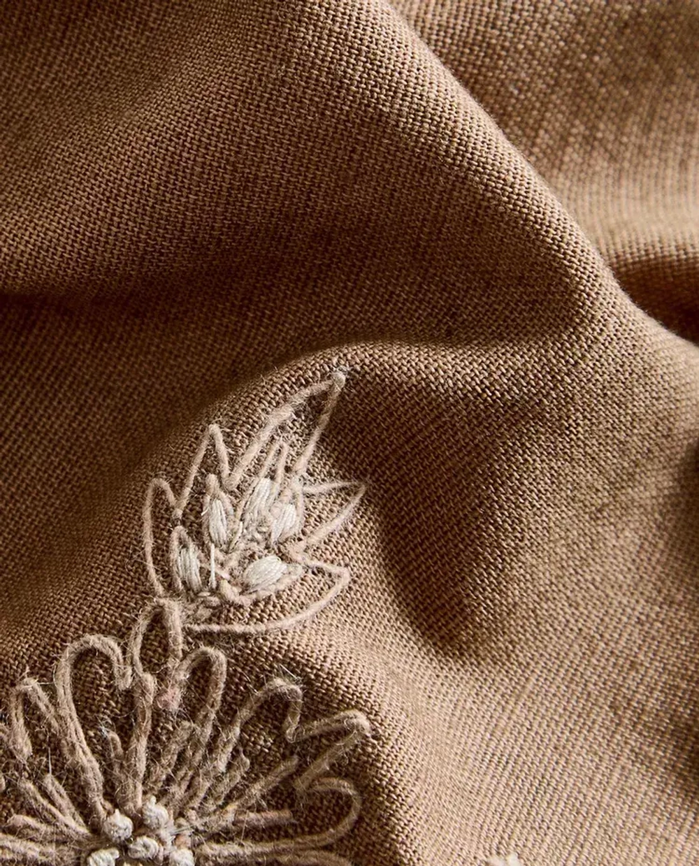 ZARA HOME САЛФЕТКИ С ВЫШИВКОЙ ( 2 ШТ.), КОРИЧНЕВЫЙ