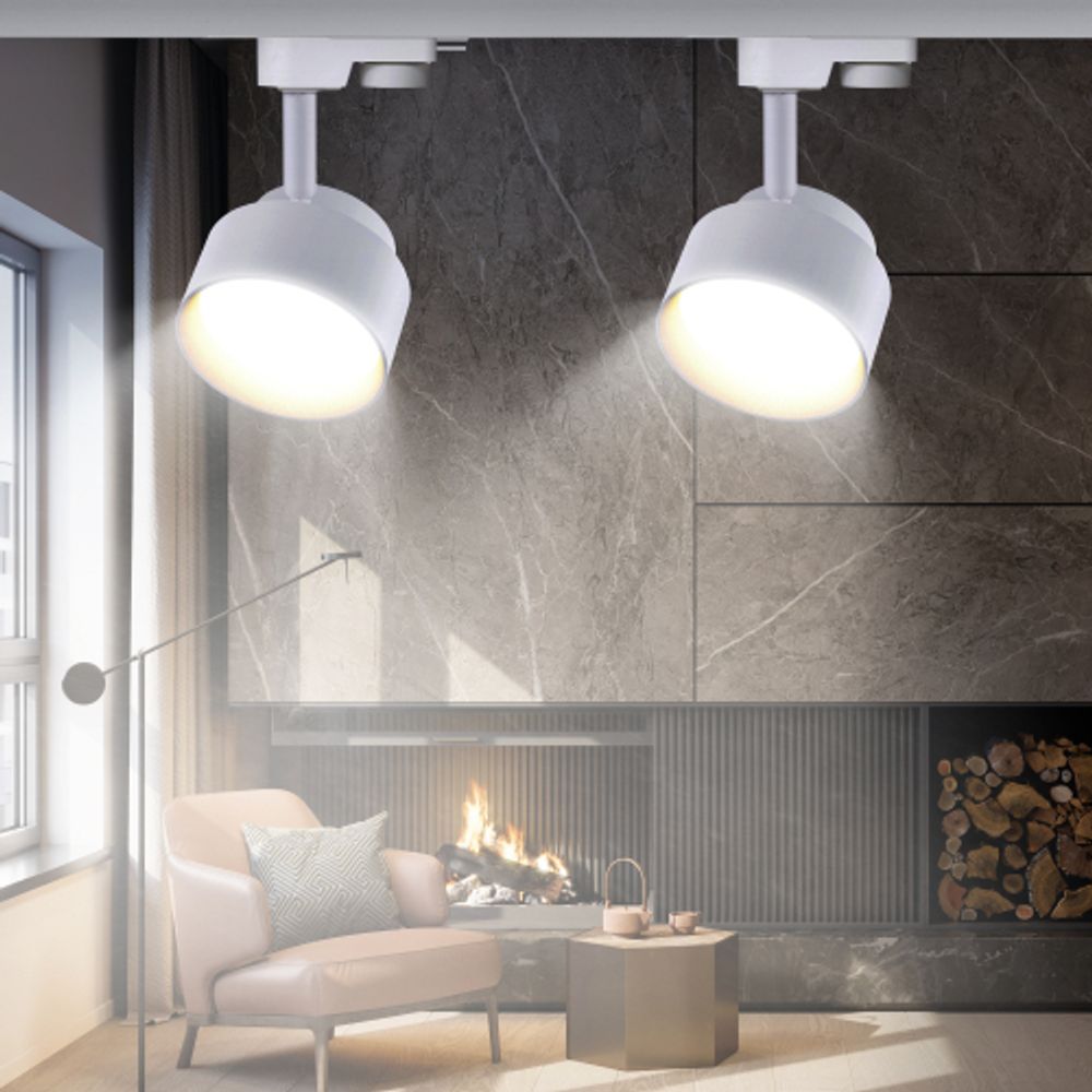 Трековый светильник однофазный ЭРА TR16 GX53 WH под лампу белый