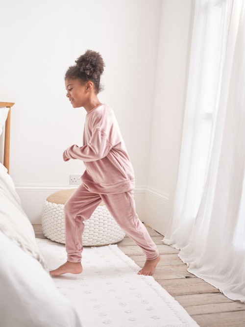 Толстовка и брюки для дома в комплекте для девочки Next 855-216, Розовый