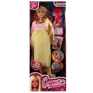 Кукла 29 см София беременная1, руки и ноги сгиб, акс, кор КАРАПУЗ