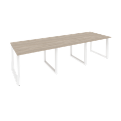 Onix Стол переговорный O.MO-PRG-3.1 Дуб Аттик/Металл Белый 2940*980*750