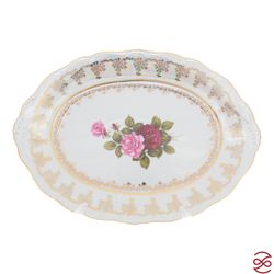 Блюдо овальное Queen's Crown Aristokrat Роза 39 см
