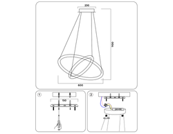 Ambrella Подвесной светодиодный светильник с пультом Line FL407