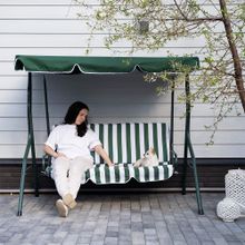 Качели садовые 3-местные (серый)