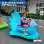 Детский электромобиль для набережной «Сказочный Павлин» одноместный, яркий корпус