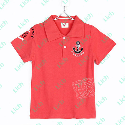 Футболка-поло детская с принтом якоря