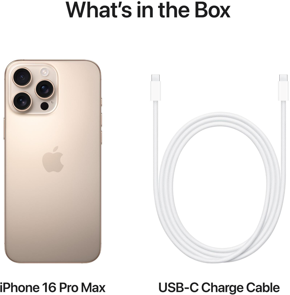 Смартфон Apple iPhone 16 Pro Max 256 ГБ, Dual nano SIM, Desert Titanium
