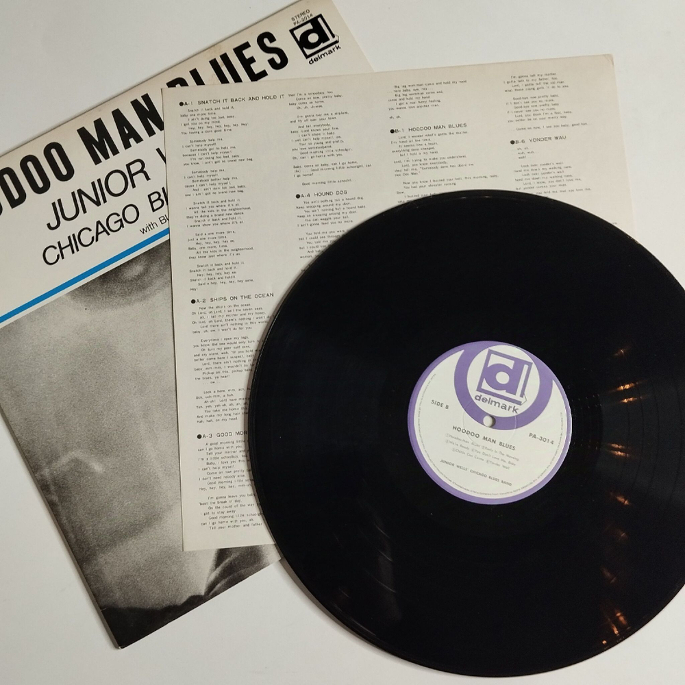 Винтажная виниловая пластинка LP Junior Wells Chicago Blues Band With Buddy Guy Hoodoo Man Blues (Japan 1973) (No Obi)