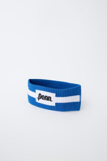 ZARA НАБОР ИЗ ПОВЯЗКИ ДЛЯ ВОЛОС И НАПУЛЬСНИКОВ PENN ©, ЯРКО-СИНИЙ