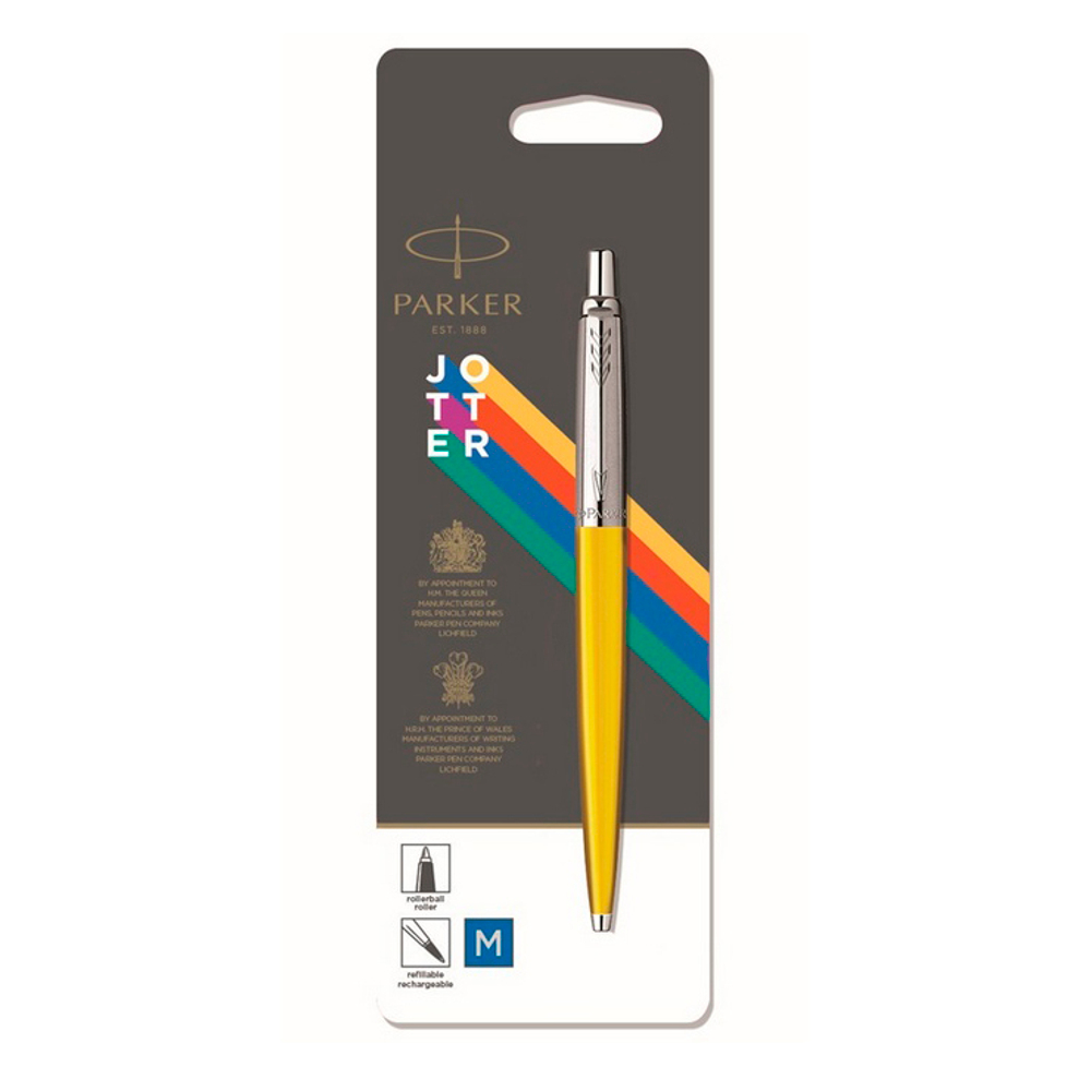 Parker Jotter Color - Yellow, шариковая ручка, M, блистер