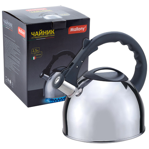 Чайник металлический со свистком Mallony MAL-042-C (2.5л)
